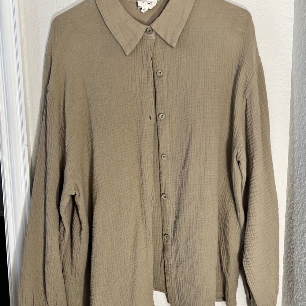 Olive Button-Up Jacket